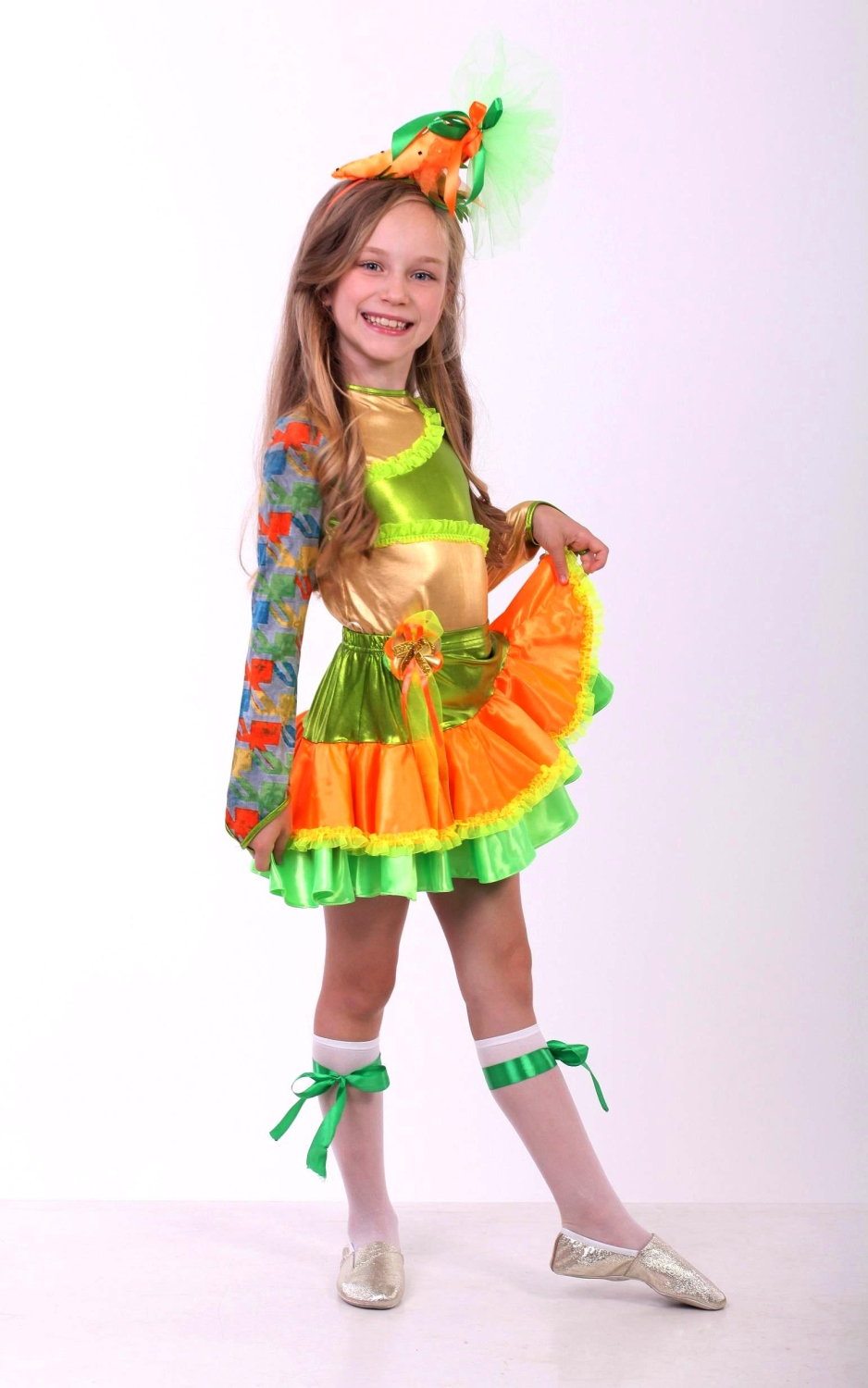 Карнавальный костюм для девочки Морковка стиль