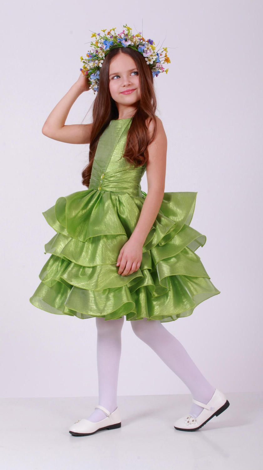 Карнавальний костюм Весна рюша зелена