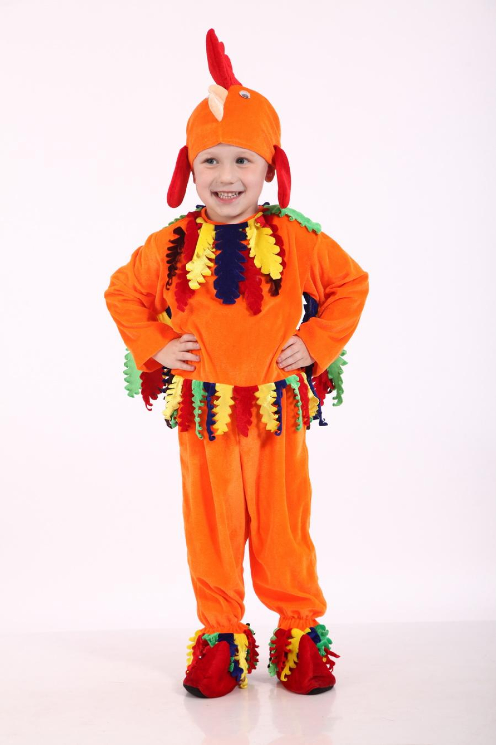 Карнавальний костюм Півник Півень помаранчевий