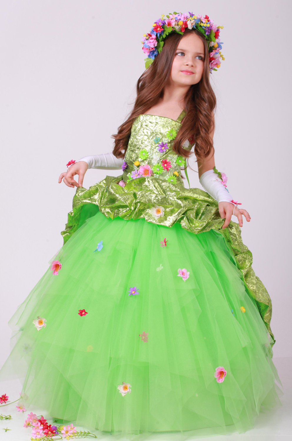 Карнавальний костюм для дівчинки Чарівниця Весна