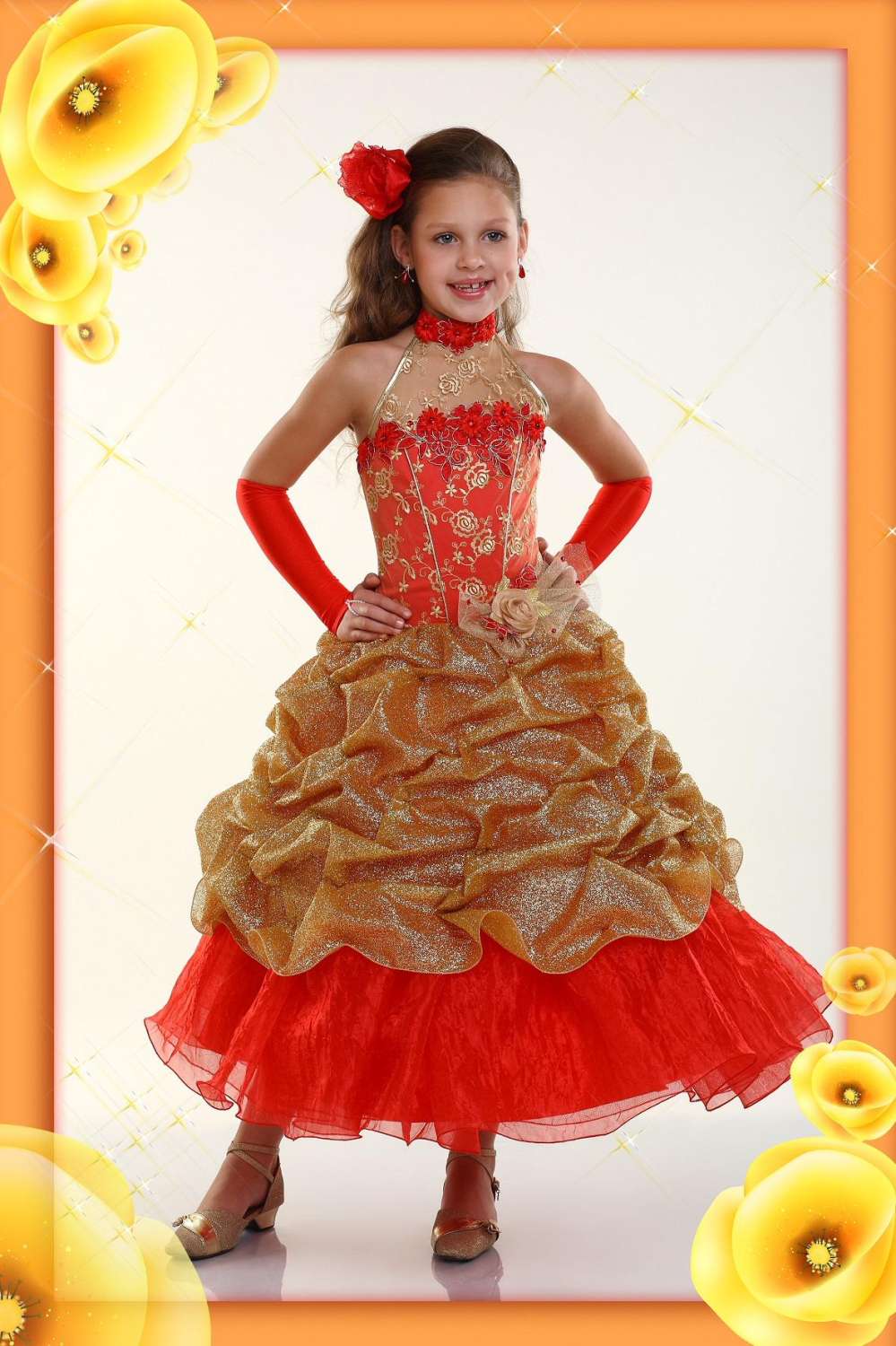 Карнавальна сукня Американка Золота Осінь