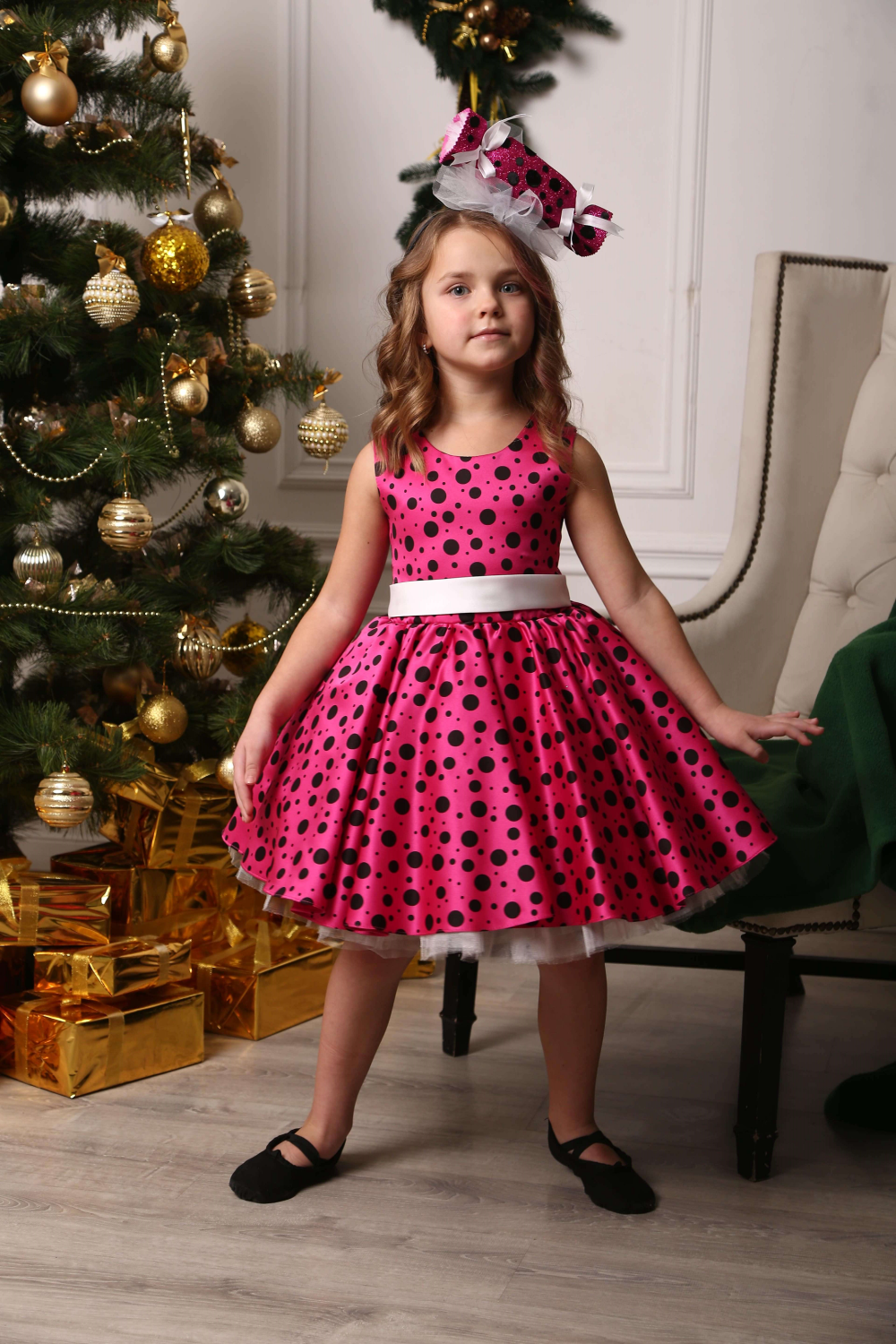 000 Карнавальний костюм Цукерка малиновий горох