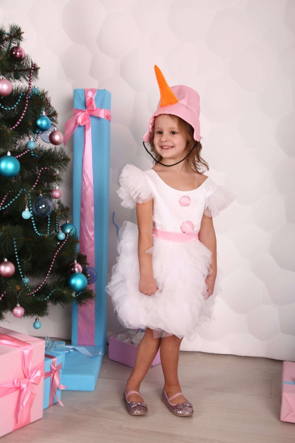 Карнавальний костюм Сніговик дівчинка 9742