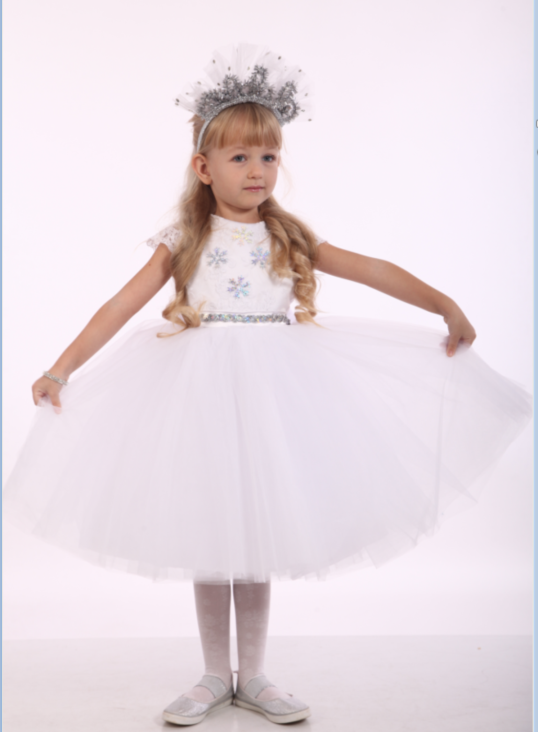 Карнавальний костюм для дівчинки Сніжинка 9742