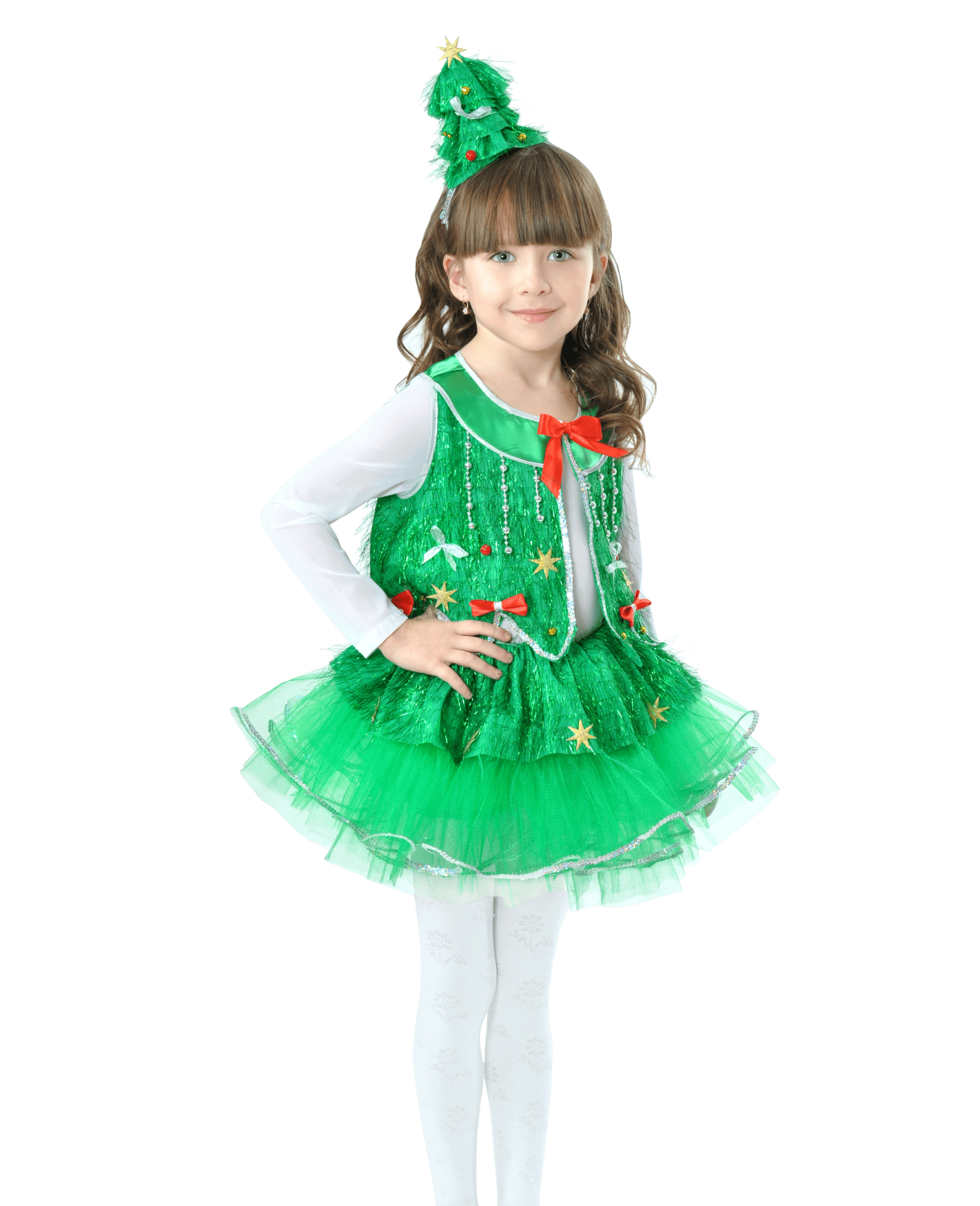 Карнавальный костюм для девочки Елка - Елочка 2030