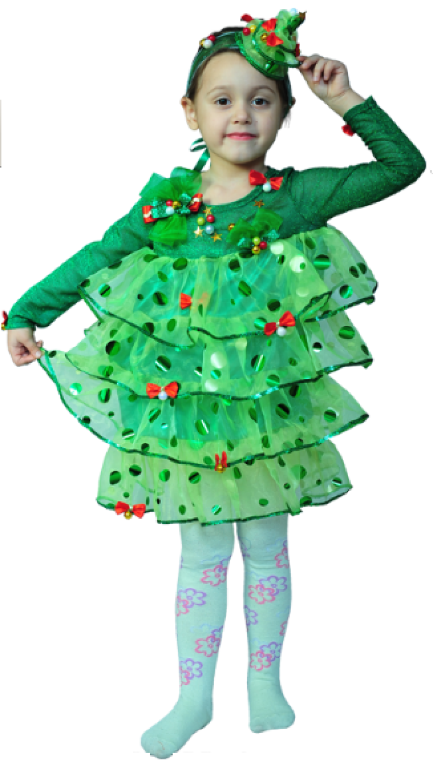 Карнавальний костюм для дівчинки Ялинка - Ялинка 9111