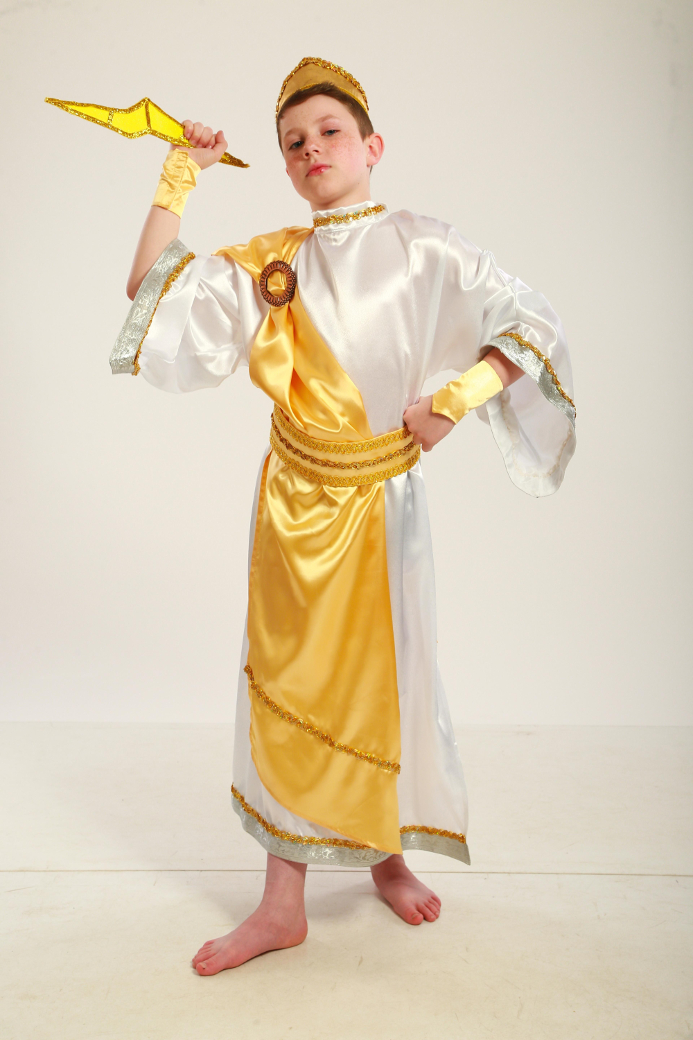 Карнавальный костюм для мальчика Древнегреческий Бог, Зевс золото