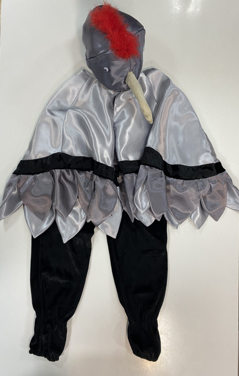 Carnival costume Crane Heron gray