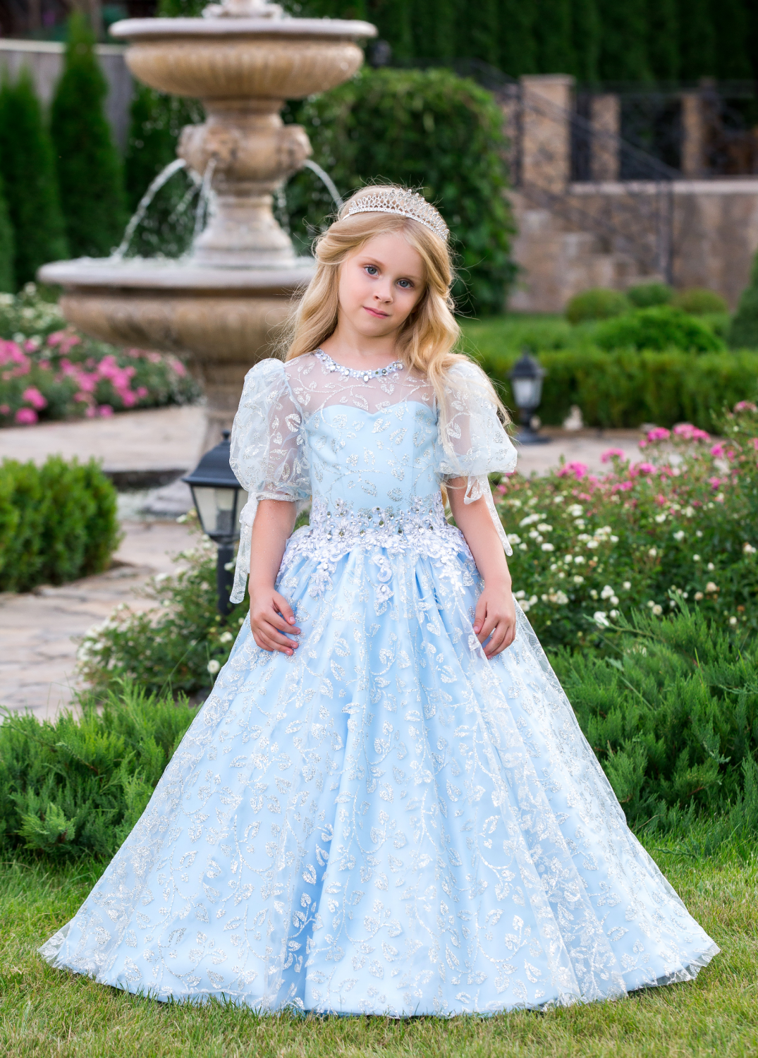 Святкове бальне плаття для дівчинки 11747 Снігова королева