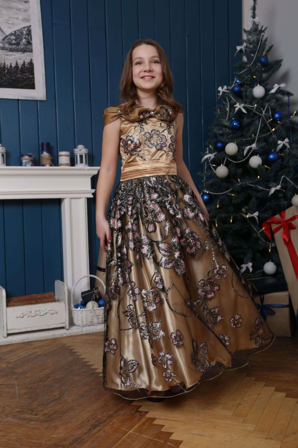 Елегантне плаття Shine gold