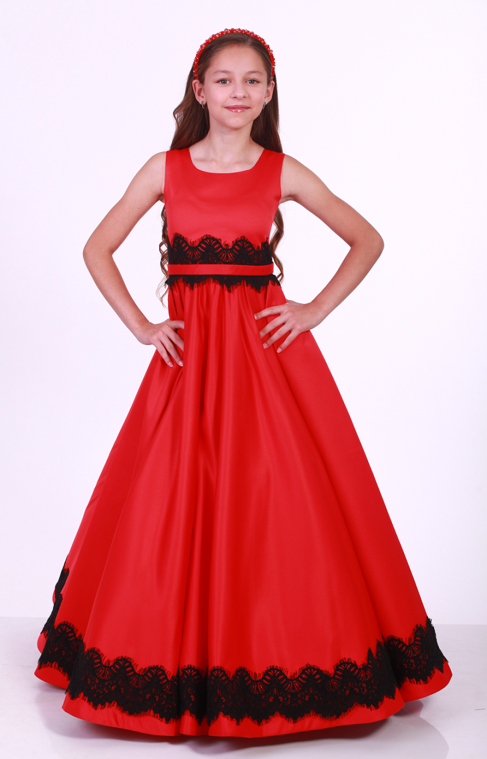 Елегантне бальне плаття для дівчинки 9731 червоне