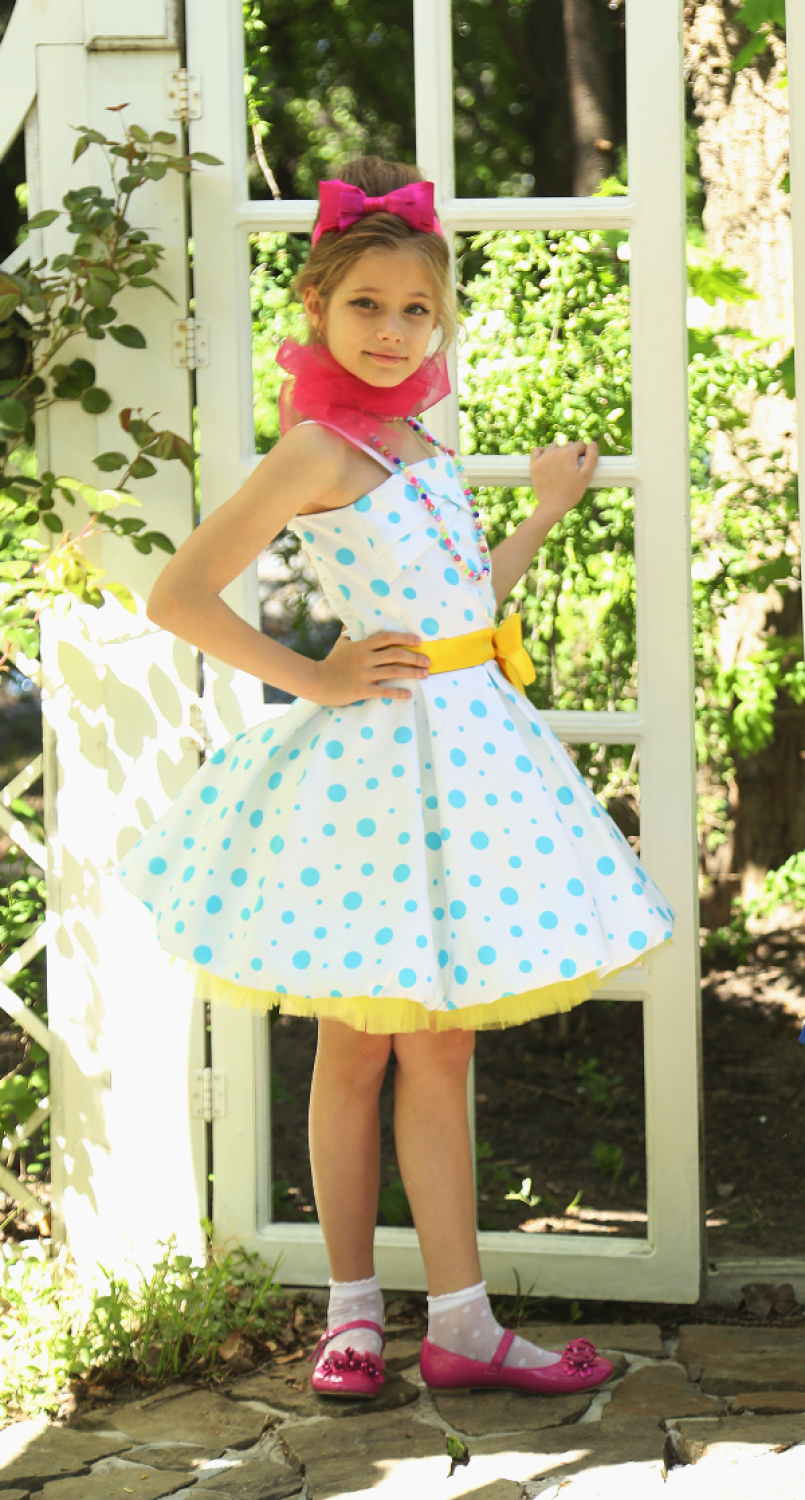 Ошатне плаття для дівчинки Стиляги жовтий бант