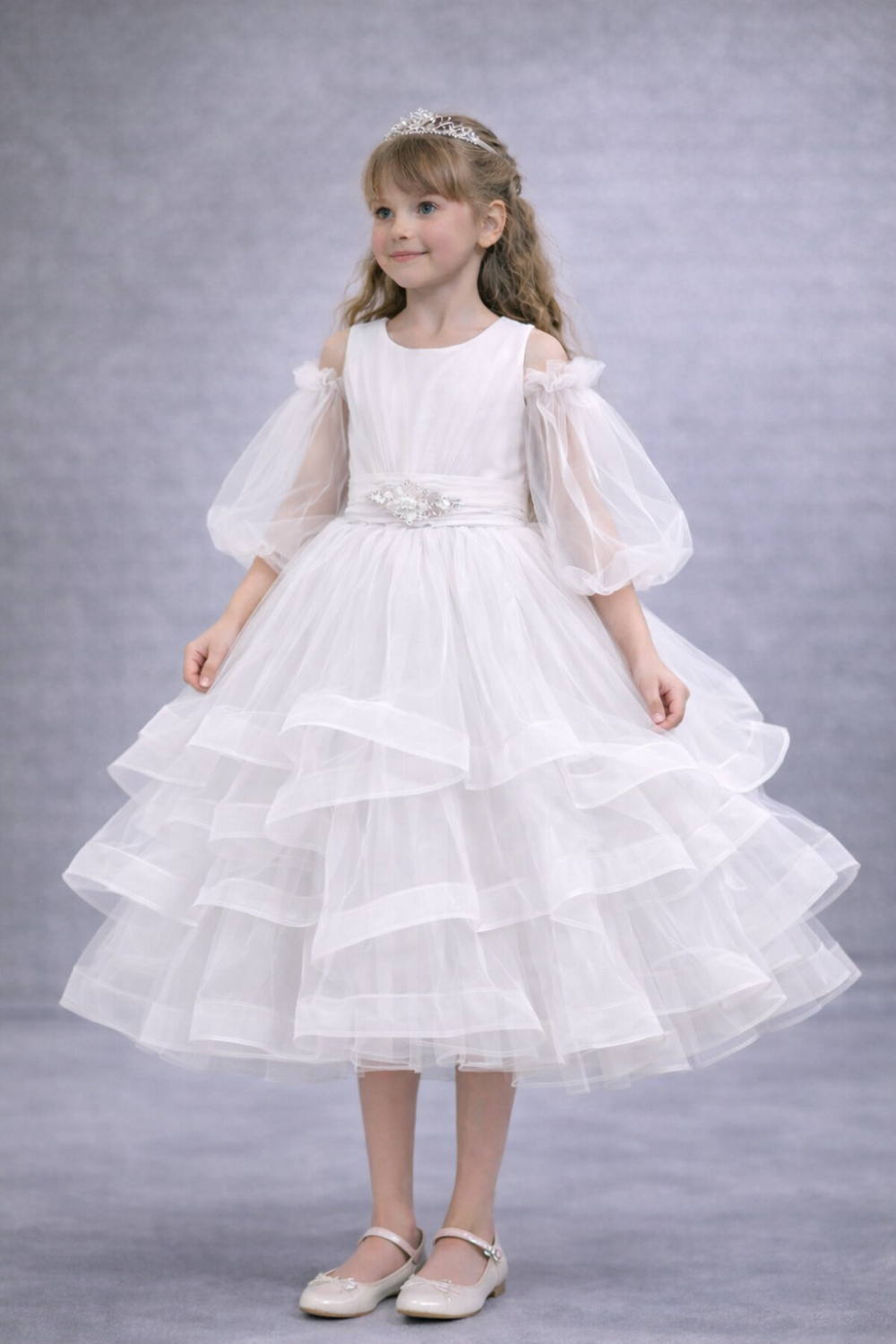 Плаття Барбі біле 8703 Сніжинка