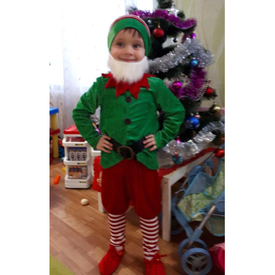 Карнавальний костюм для хлопчика Різдвяний Ельф Гном №5