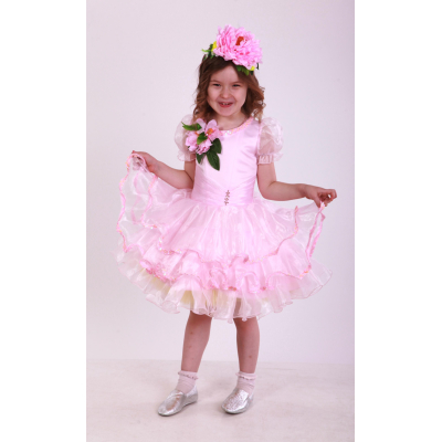 Карнавальный костюм для девочки Цветок розовый Пион