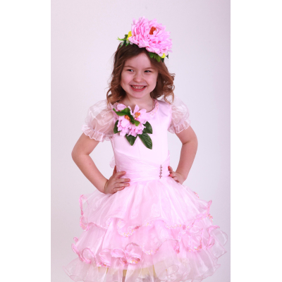 Карнавальный костюм для девочки Цветок розовый Пион