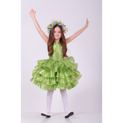 Карнавальний костюм Весна рюша зелена