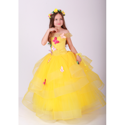 Ошатне плаття для дівчинки 9777 метелики літо