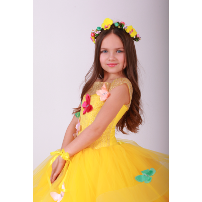 Ошатне плаття для дівчинки 9777 метелики літо