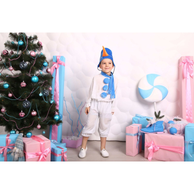 Карнавальний костюм для хлопчика Сніговик №1