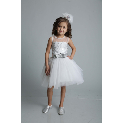 Карнавальний костюм Сніжинка Блиск срібло