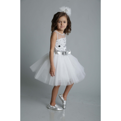 Карнавальний костюм Сніжинка Блиск срібло