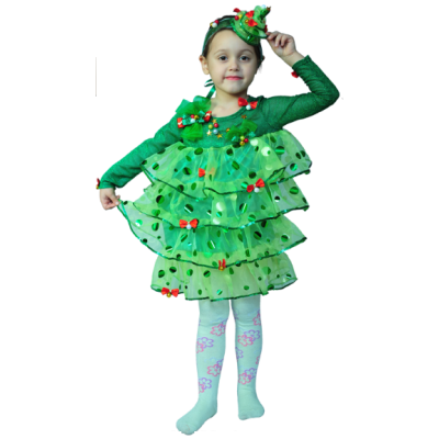 Карнавальний костюм для дівчинки Ялинка - Ялинка 9111
