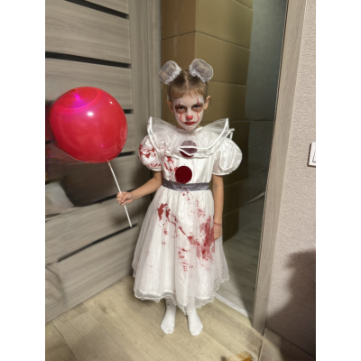 Карнавальний костюм Зомбі дівчинка, білий клоун з "Воно"