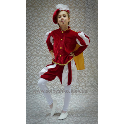 Карнавальний костюм Королевич, Принц №1 червоний