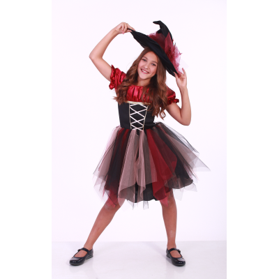 Carnival costume for a girl witch - witch class