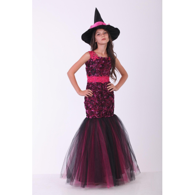 Карнавальний костюм для дівчинки Відьма гламур підліток