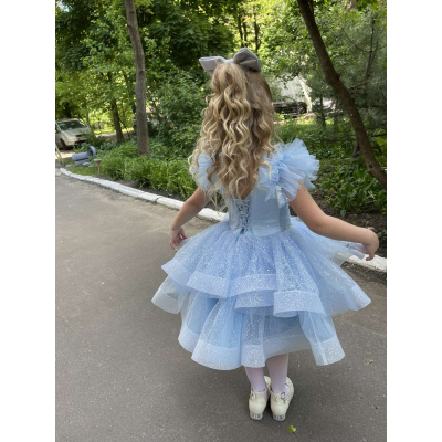 Нарядна сукня Блиск блакитна Сніжинка Лялька