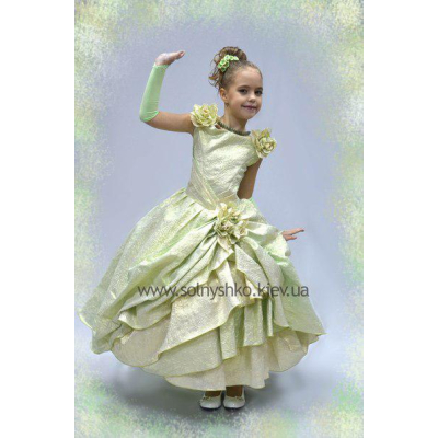 Святкове плаття для дівчинки Королева Тая-3 ЗЕЛЕНЕ