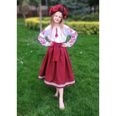 Український національний костюм №7 бордо Українка
