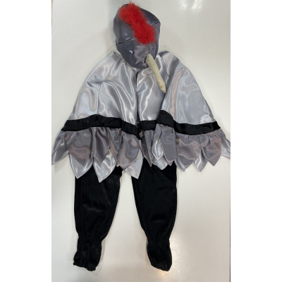 Carnival costume Crane Heron gray