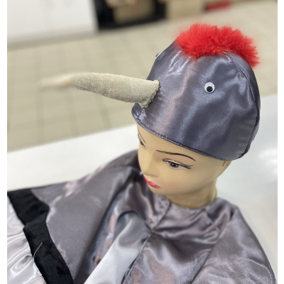 Carnival costume Crane Heron gray