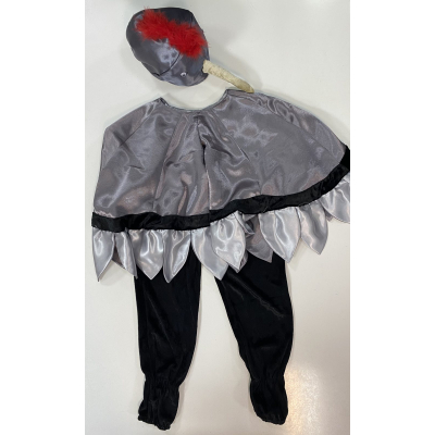 Carnival costume Crane Heron gray