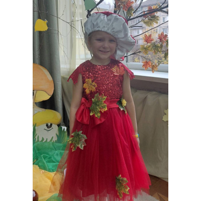 Amanita costume for girls glitter