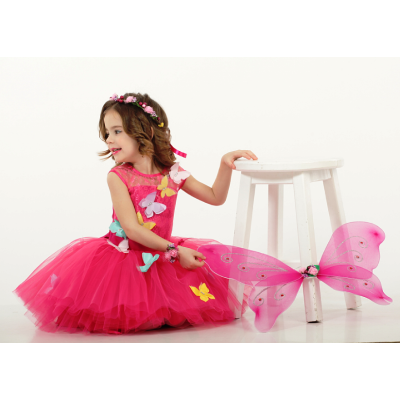 Карнавальний костюм для дівчинки Фея- Метелик малинова