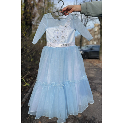 Сукня Зимова Сніжинка блакитна Ельза