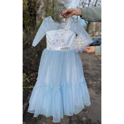 Сукня Зимова Сніжинка блакитна Ельза