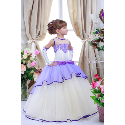 Елегантне плаття для дівчинки 7708 лавандове