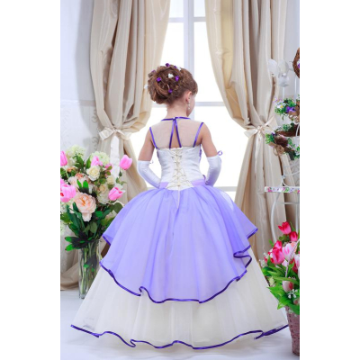 Елегантне плаття для дівчинки 7708 лавандове