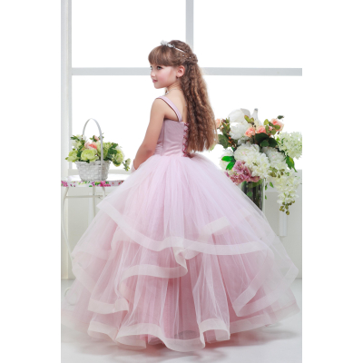 Елегантне плаття для дівчинки 8703 пудра