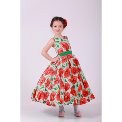 Елегантне плаття для дівчинки М'ята і Маки