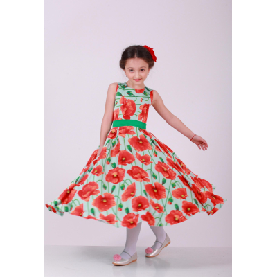 Елегантне плаття для дівчинки М'ята і Маки