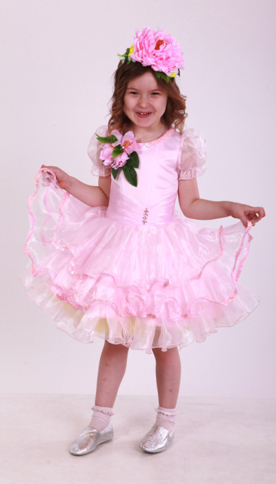 Карнавальный костюм для девочки Цветок розовый Пион
