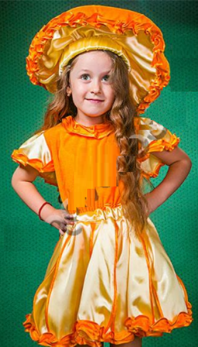 Карнавальный костюм гриб Лисичка №4