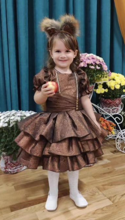 Карнавальний костюм Білочка Білка коричнева Рюша