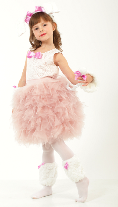 Карнавальний костюм для дівчинки Собачка Пудель